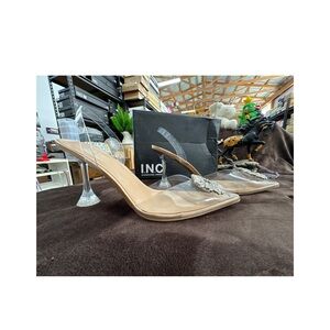 INC International Concepts Women's Clear and Tan Heels 12